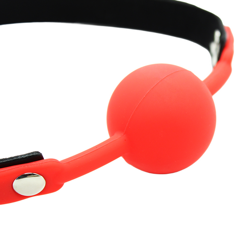 Smart Moves - Siliconen Ball Gag - Zwart/Rood-Erotiekvoordeel.nl