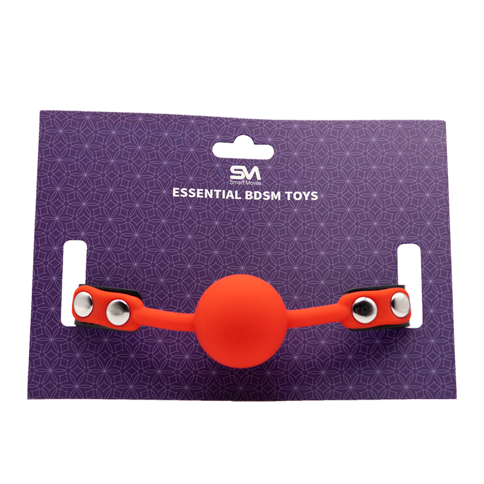 Smart Moves - Siliconen Ball Gag - Zwart/Rood-Erotiekvoordeel.nl