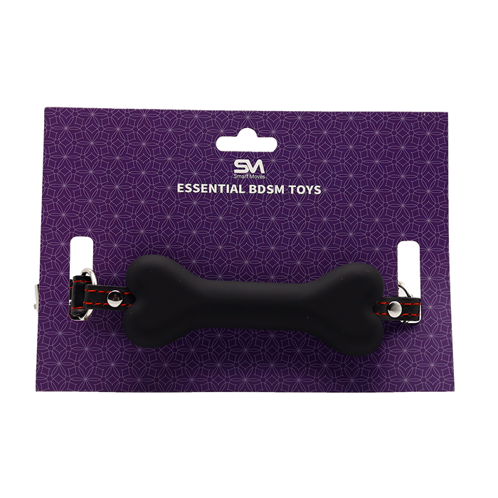 Smart Moves - Siliconen Hondenbot Gag - Zwart-Erotiekvoordeel.nl