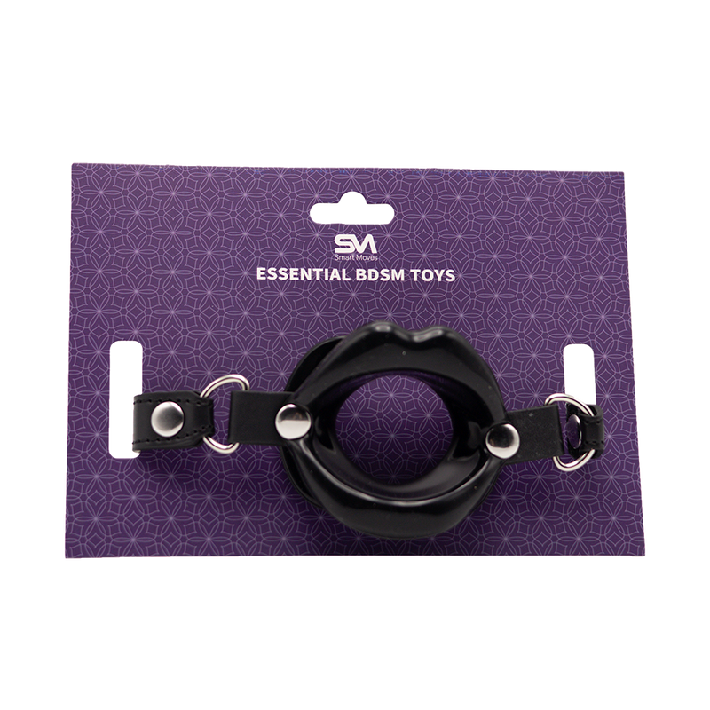 Smart Moves - Ring Gag - Zwarte Lippen-Erotiekvoordeel.nl
