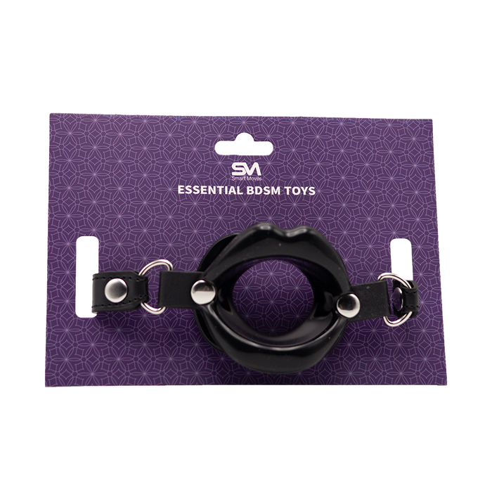 Smart Moves - Ring Gag - Zwarte Lippen-Erotiekvoordeel.nl