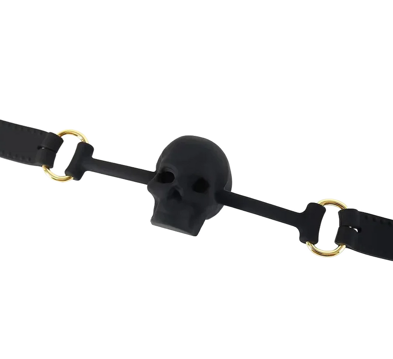 Smart Moves - Gothic Skull Gag - Zwart-Erotiekvoordeel.nl