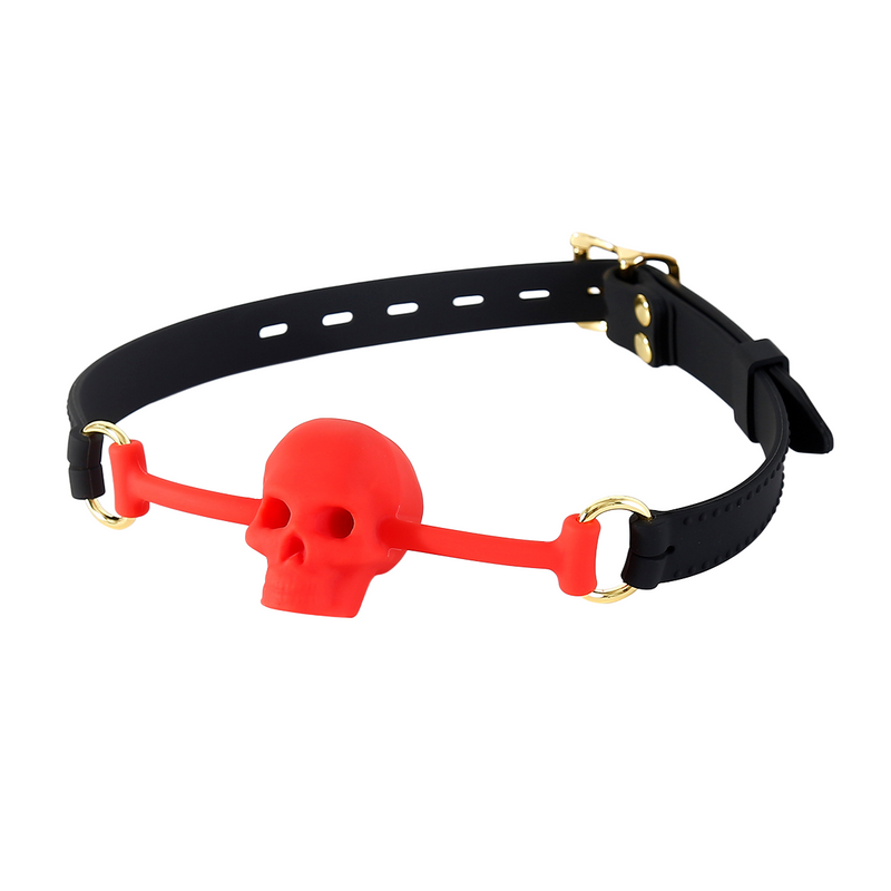 Smart Moves - Gothic Skull Gag - Rood-Erotiekvoordeel.nl