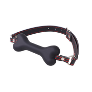 Fixxx - Silicone Bone Gag Zwart-Erotiekvoordeel.nl