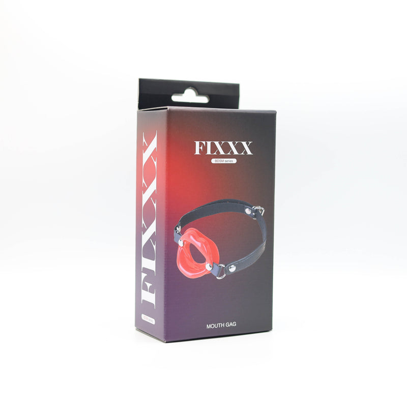 Fixxx - Rode Lippen Ring Gag - Rood/Zwart
