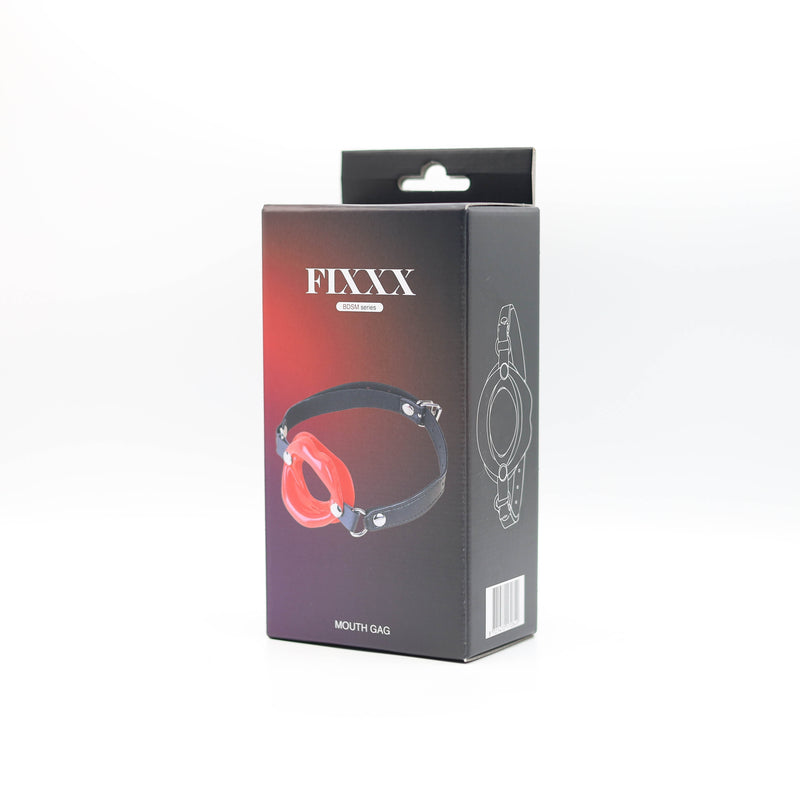 Fixxx - Rode Lippen Ring Gag - Rood/Zwart