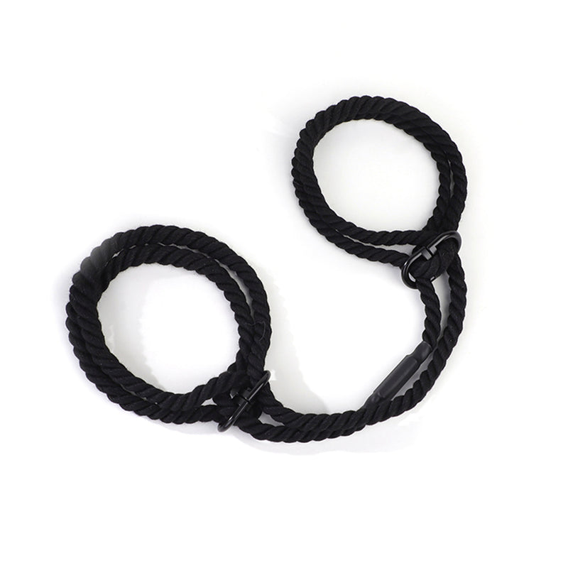 Fixxx - Cotton Rope Cuffs Zwart-Erotiekvoordeel.nl