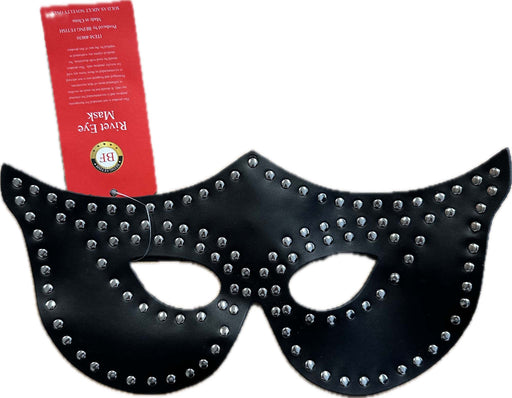 Being Fetish - BDSM-masker met metalen studs - Zwart-Erotiekvoordeel.nl