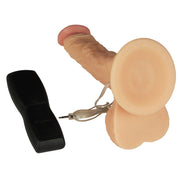Being Fetish - Vibrerende PVC Dildo op Batterijen - 21,5 cm - Lichte Huidskleur-Erotiekvoordeel.nl