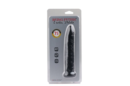 Being Fetish - Dildo - Kunstrubber - 18 cm - Zwart-Erotiekvoordeel.nl