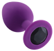 PLGZ - Rosebud Siliconen Anaal Plug - Paars - Zwarte Siersteen-Erotiekvoordeel.nl