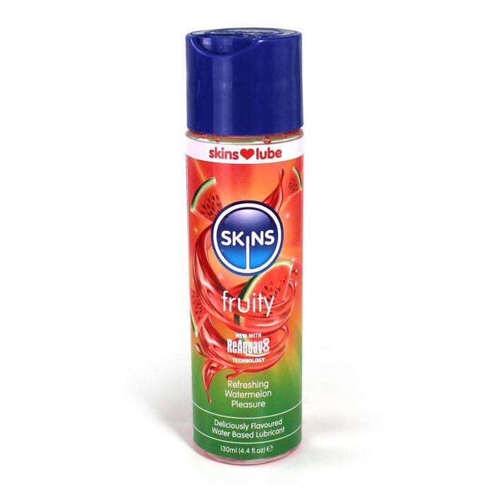 Skins - Watermeloen - Glijmiddel met Smaakje - Waterbasis - 130 ml-Erotiekvoordeel.nl
