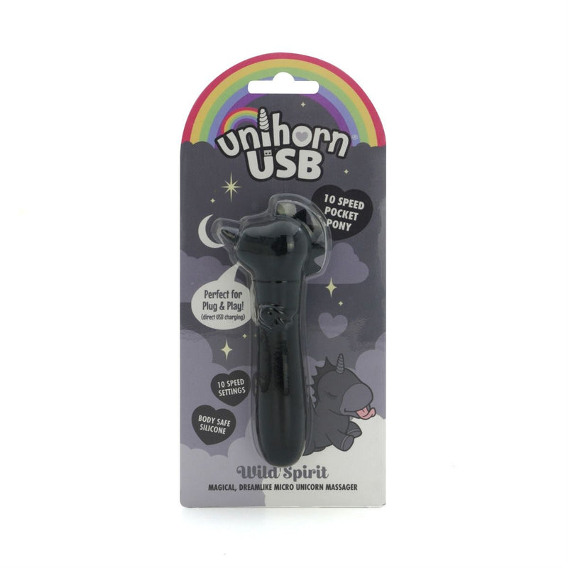 Unihorn Bullet Vibrator - Wild Spirit - Zwart-Erotiekvoordeel.nl