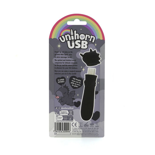 Unihorn Bullet Vibrator - Wild Spirit - Zwart-Erotiekvoordeel.nl