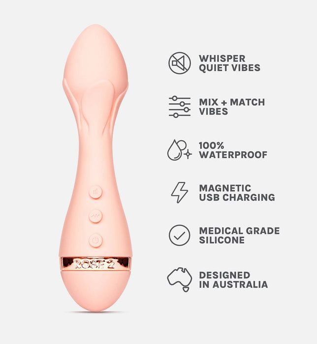 Vush - The Rose 2 Precision Bullet Vibrator - Lichtroze-Erotiekvoordeel.nl