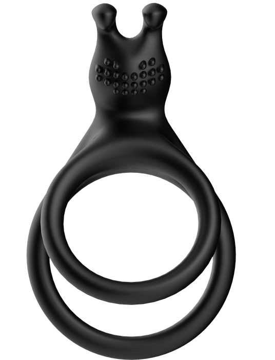 The Wave - Dubbele Cockring Nr. 08 - Zwart-Erotiekvoordeel.nl