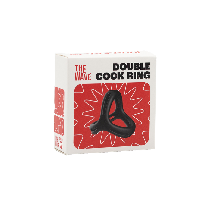 The Wave - Dubbele cockring Nr. 13 - Zwart-Erotiekvoordeel.nl