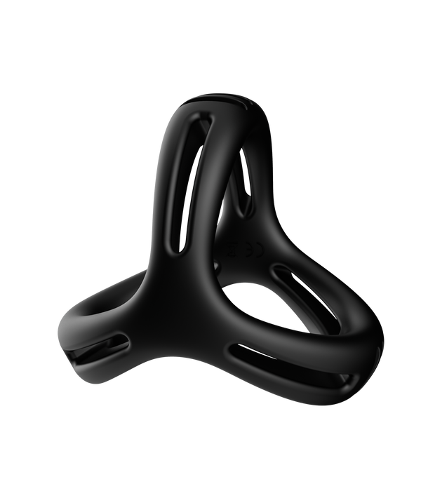 The Wave - Dubbele cockring Nr. 13 - Zwart-Erotiekvoordeel.nl