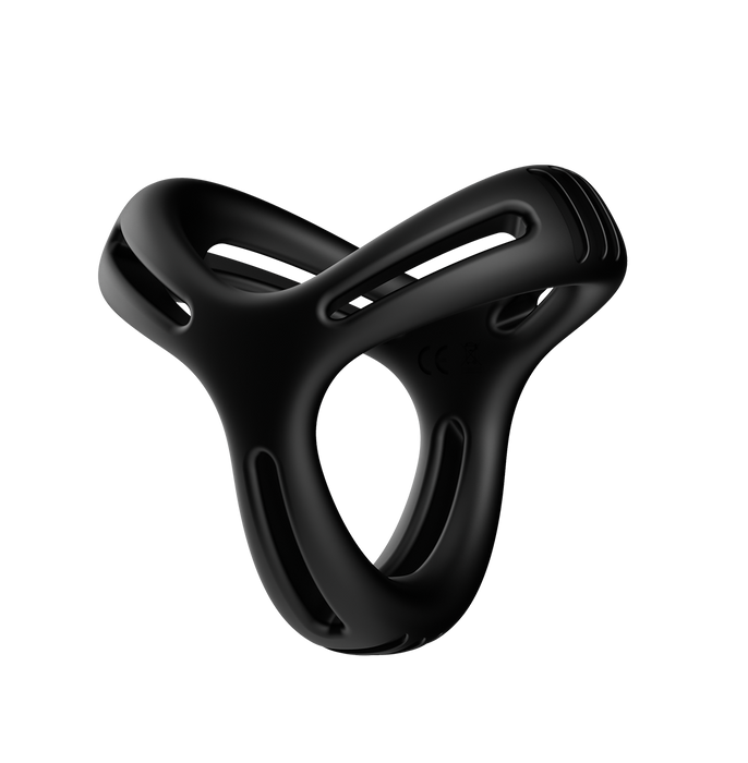 The Wave - Dubbele cockring Nr. 13 - Zwart-Erotiekvoordeel.nl