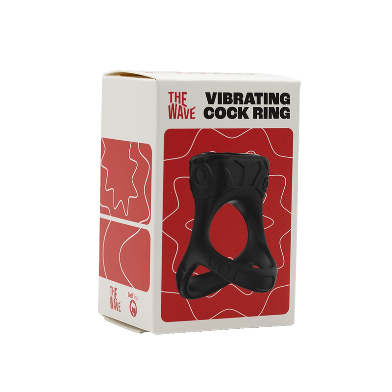 The Wave - Vibrerende Cockring Nr. 20 - Zwart-Erotiekvoordeel.nl