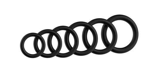 The Wave - Stay Hard - Cockringen Set Nr. 2 - 6 stuks - Zwart-Erotiekvoordeel.nl