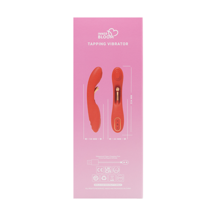 Inner Bloom - Tapping Vibrator - Rood-Erotiekvoordeel.nl