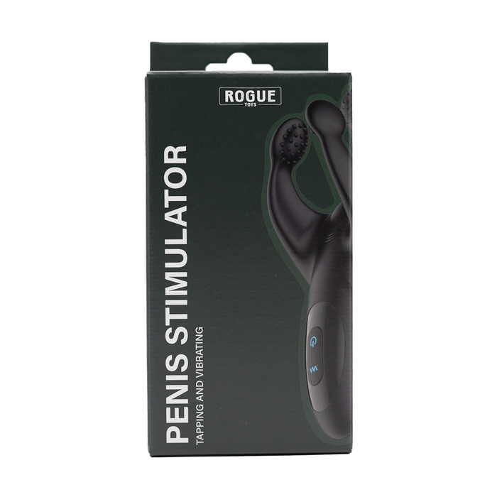 Rogue - Tapping & Vibrerende Penis Stimulator - Zwart-Erotiekvoordeel.nl