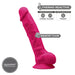 SILEXD - Realistische Dildo - Model 1 - 23 cm - Roze-Erotiekvoordeel.nl