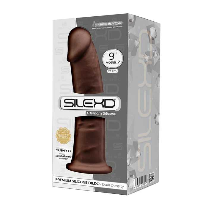 SILEXD - Realistische Dildo - Model 2 - 23 cm - Bruin-Erotiekvoordeel.nl