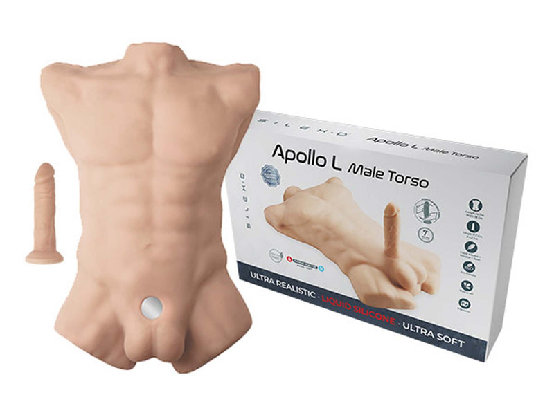 SILEXD - Apollo Masturbator - Mannelijk Torso plus Dildo - Lichte Huidskleur-Erotiekvoordeel.nl