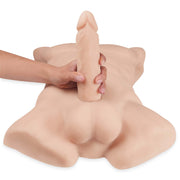 SILEXD - Apollo Masturbator - Mannelijk Torso plus Dildo - Lichte Huidskleur-Erotiekvoordeel.nl