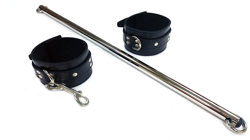 Rouge - Verstelbare Spreidstang met Lederen Boeien-Erotiekvoordeel.nl