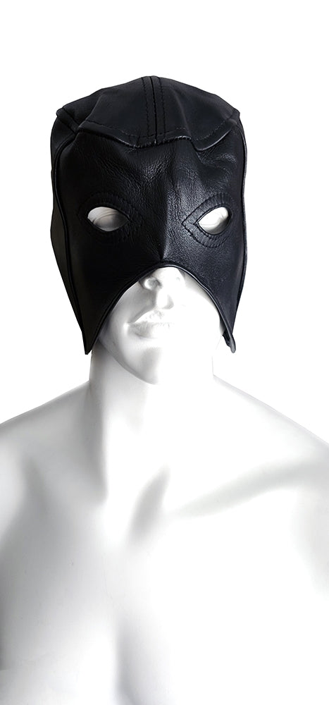 Rouge - Lederen Half Hoofd Masker - Zwart-Erotiekvoordeel.nl