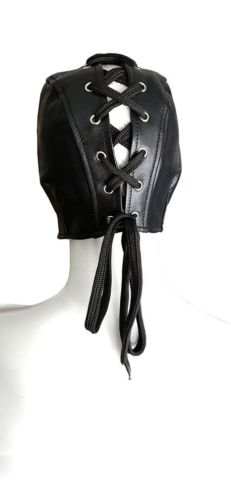 Rouge - Lederen Half Hoofd Masker - Zwart-Erotiekvoordeel.nl