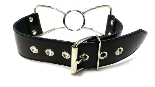 Rouge - Lederen Spider Gag - Zwart-Erotiekvoordeel.nl