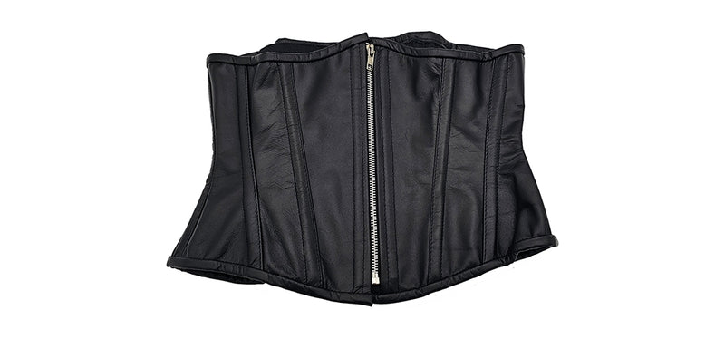 Rouge - Lederen Corset - Maat L-XL - Zwart-Erotiekvoordeel.nl