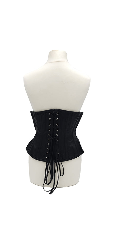 Rouge - Lederen Corset - Maat L-XL - Zwart-Erotiekvoordeel.nl
