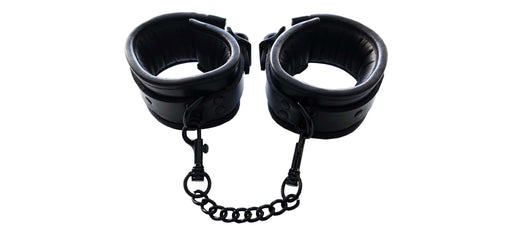 Rouge - Lederen Gevoerde Polsboeien - Zwart-Erotiekvoordeel.nl