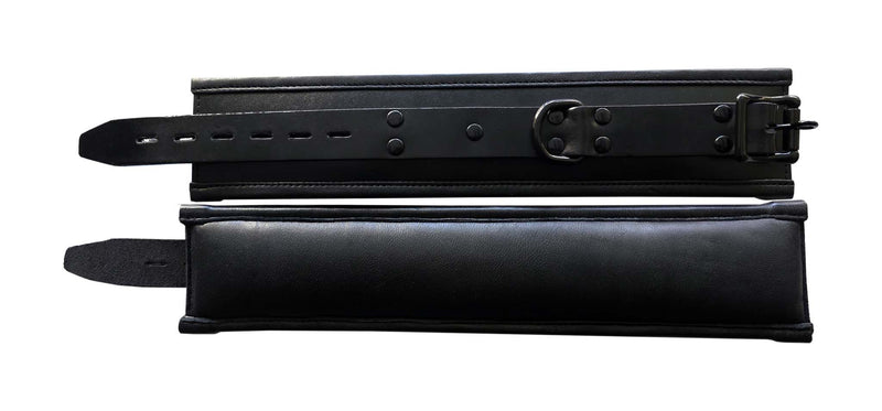 Rouge - Lederen Gevoerde Polsboeien - Zwart-Erotiekvoordeel.nl