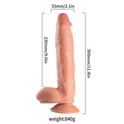Lance' s - PVC-Dildo mit Saugnapf - 30,5 cm - Helle Hautfarbe - Erotiekvoordeel.nl