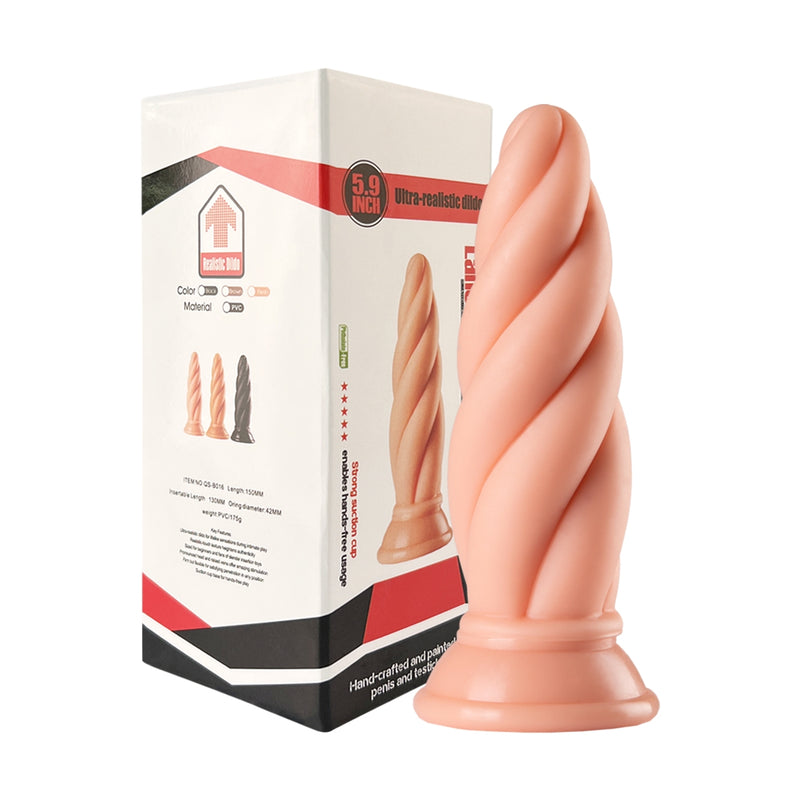 Lance's - PVC-Dildo mit Saugnapf - 15,2 cm - Helle Hautfarbe - Erotiekvoordeel.nl