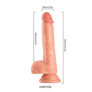 Lance's - PVC-Dildo mit Saugnapf - 21,1 cm - Helle Hautfarbe - Erotiekvoordeel.nl