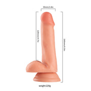 Lance's - PVC Dildo met Zuignap - 16 cm - Lichte Huidskleur-Erotiekvoordeel.nl
