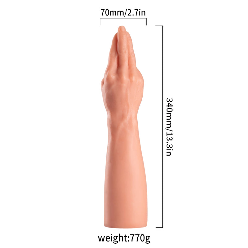 Lance's - PVC-Hand-Dildo - 35,1 cm - Helle Hautfarbe - Erotiekvoordeel.nl