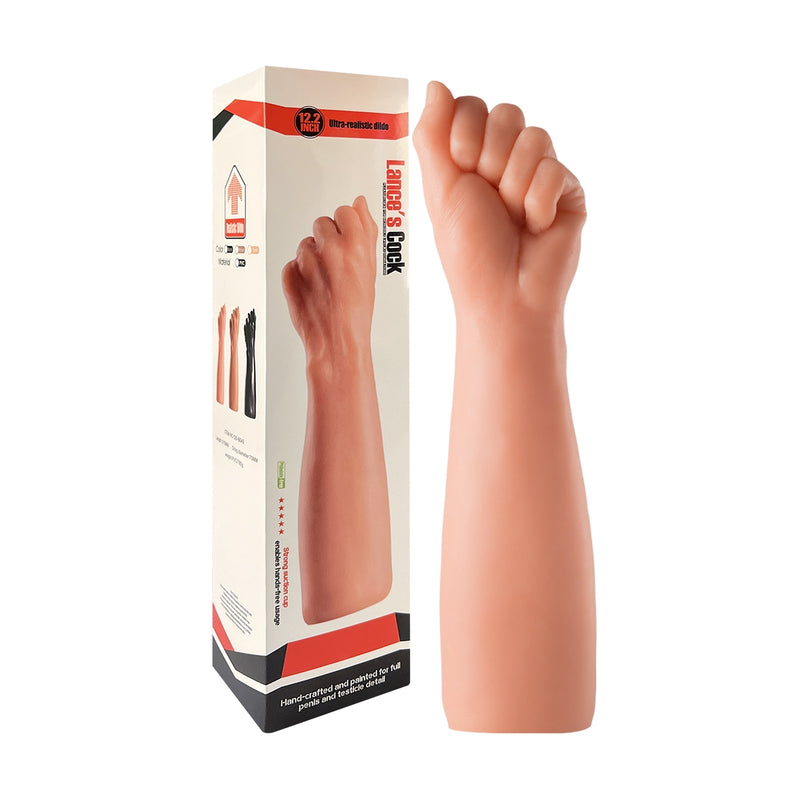 Lance's - PVC Fist Dildo - 31 cm - Lichte Huidskleur-Erotiekvoordeel.nl