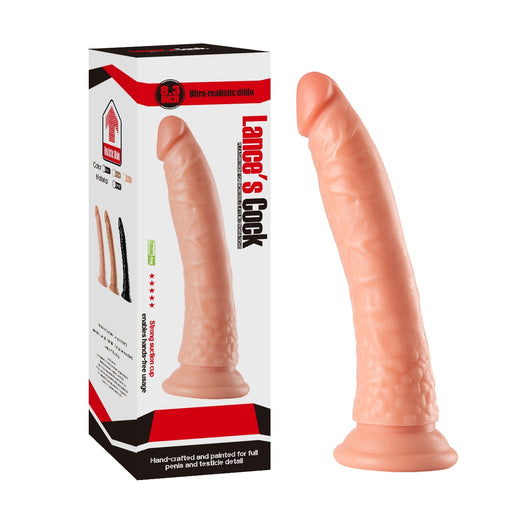 Lance's - PVC Dildo met Zuignap - 21 cm - Lichte Huidskleur-Erotiekvoordeel.nl