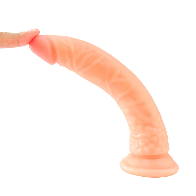 Lance's - PVC Dildo met Zuignap - 21 cm - Lichte Huidskleur-Erotiekvoordeel.nl