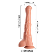 Lance's - PVC Dildo with Suction Cup - 41.9 cm - Light Skin Tone - Erotiekvoordeel.nl