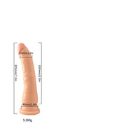 Lance's - PVC Dildo met Zuignap - S - 18,5 cm - Lichte Huidskleur-Erotiekvoordeel.nl
