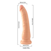 Lance's - PVC Dildo met Zuignap - L - 22,5 cm - Lichte Huidskleur-Erotiekvoordeel.nl